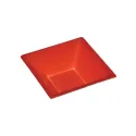 Cuencos de Plástico Rojos Cuadrados de 12cm