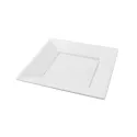 Platos de Plástico Cuadrados Blancos de 23cm