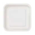 Platos Biodegradables de Cartón Cuadrados Blancos 26cm