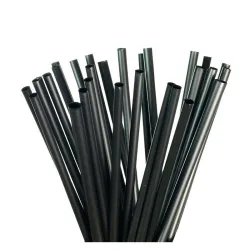 Pajitas Biodegradables PLA Negras Rectas Ø7mm x 21cm