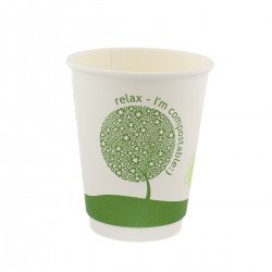 Vasos Biodegradables de Cartón y PLA "Relax" 7Oz/190ml Ø7cm