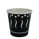 Vasos de Cartón Negro "Coffee" 4Oz/120ml Ø6,2cm