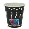 Vasos de Cartón Negro "Coffee" 8Oz/240ml Ø8cm