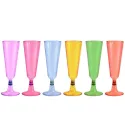 Copas de Cava de Plástico PS Colores Surtidos 150ml 