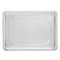 Bandejas de Cartón Rectangular Plateadas 18x24cm