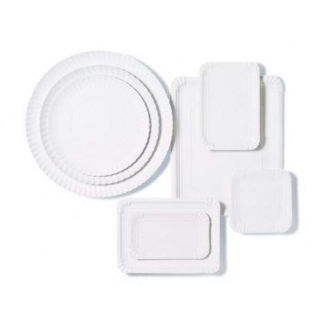 Bandejas de catering blancas cartón - 24x30cmcm LL9 (100u)