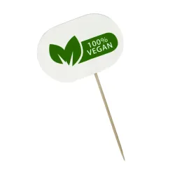 Pinchos Marcador "100% Vegan" 10cm