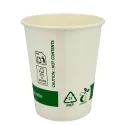 Vasos Biodegradables de Cartón Blanco "Friendly" 7Oz/200ml Ø7cm