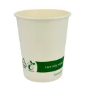 Vasos Biodegradables de Cartón Blanco "Friendly" 7Oz/200ml Ø7cm