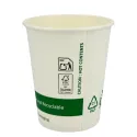 Vasos Biodegradables de Cartón Blanco "Friendly" 7Oz/200ml Ø7cm