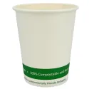 Vasos Biodegradables de Cartón Blanco "Friendly" 8Oz/240ml Ø8cm