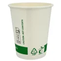 Vasos Biodegradables de Cartón Blanco "Friendly" 8Oz/240ml Ø8cm