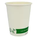 Vasos Biodegradables de Cartón Blanco "Friendly" 8Oz/240ml Ø8cm