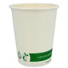 Vasos Biodegradables de Cartón Blanco "Friendly" 8Oz/240ml Ø8cm