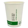 Vasos Biodegradables de Cartón Blanco "Friendly" 8Oz/240ml Ø8cm