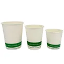 Vasos Biodegradables de Cartón Blanco "Friendly" 8Oz/240ml Ø8cm