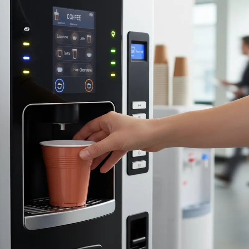 Vasos de Plástico PS Vending 166ml Bicolor