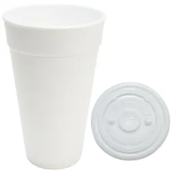 Vasos Térmicos Foam 340ml con Tapa Plana