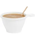 Tazas de Plástico Café con Leche PS 170ml Blancas