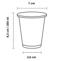 Vasos de Plástico PP 200ml Transparentes