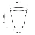 Vasos de Plástico PET 200ml Ø 7,8cm Transparentes