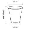 Vasos de Plástico PET 200ml Ø 7,8cm Transparentes