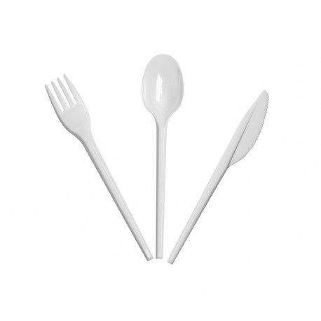 Set de Cubiertos Plástico Desechables Tenedor Cuchara Cuchillo