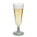 Copas de Cava de Plástico PS 150ml Pie Plata