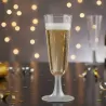 Copas de Cava de Plástico PS 150ml Pie Plata