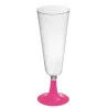 Copas de Cava de Plástico PS 150ml Pie Rosa