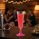 Copas de Cava de Plástico PS 150ml Pie Rosa