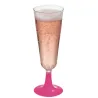 Copas de Cava de Plástico PS 150ml Pie Rosa