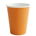 Vasos de Cartón Naranjas 260ml Ø7,7cm