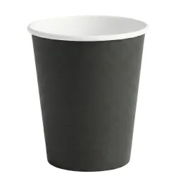 Vasos de Cartón Negros 260ml Ø7,7cm