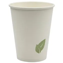 Vasos de Cartón Blanco "Natura Hojas" 12Oz/360ml Ø9cm