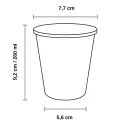 Vasos de Cartón Negros 260ml Ø7,7cm