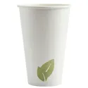 Vasos de Cartón Blanco "Natura Hojas" 16Oz/480ml Ø9cm
