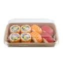 Envases para Sushi Cartón con Tapa PET 18,5x13cm