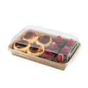 Envases para Pastelería de Cartón con Tapa PET 18,5x13cm