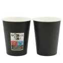 Vasos de Cartón Negros 260ml Ø7,7cm