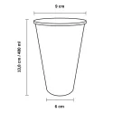 Vasos Biodegradables de Cartón Kraft 16Oz/480ml Ø9cm