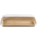 Envases para Sushi y Pastelería de Cartón con Tapa PET 22x9,3cm