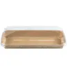 Envases para Sushi y Pastelería de Cartón con Tapa PET 22x9,3cm