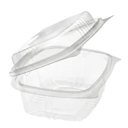 Envases con Tapa Alta Plana Plástico PET 500cc Transparentes