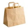 Bolsas de Papel Kraft con Asas "Take Away" Grande 32+22x26cm 80gr