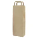 Bolsas de Papel Kraft con Asas para Botellas 18+9x37cm 80gr