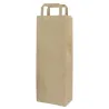 Bolsas de Papel Kraft con Asas para Botellas 18+9x37cm 80gr