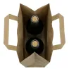 Bolsas de Papel Kraft con Asas para Botellas 18+9x37cm 80gr