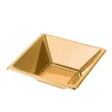Cuencos de Plástico PS Cuadrados Dorados 12x12cm