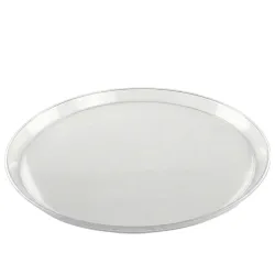 Bandeja Redonda de Plástico PS Lux Transparente Reutilizable 34cm
